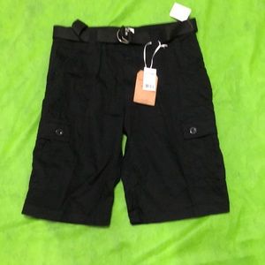 NWT OTB One Tough Brand Black Cargo Shorts 34